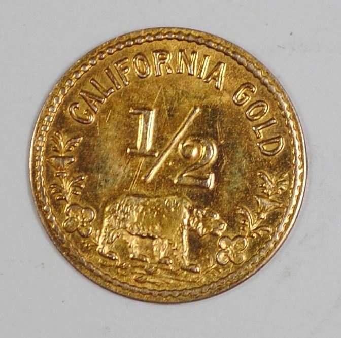 1853 HALF DOLLAR CALIFORNIA GOLD TOKEN 1853-half-dollar-california-gold-token