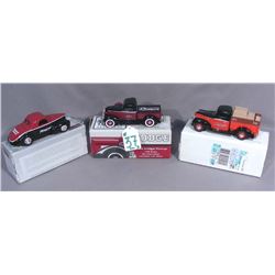 THREE JC PENNY DIE CAST METAL TRUCK BANKS