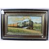 Image 1 : ORIGINAL OIL ON CANVAS: TRAIN