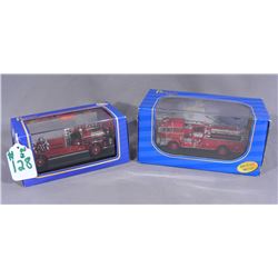 TWO AMERICAN MINT DIE CAST FIRE TRUCKS