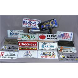 GROUP OF VINTAGE VANITY LICENSE PLATES