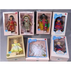 GROUP OF SEVEN VOGUE DOLL  GINNY  DOLLS AND OUTFIT