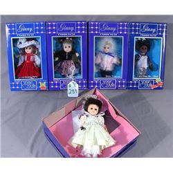 GROUP OF FIVE "GINNY" DOLLS