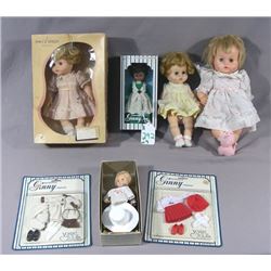 GROUP OF SEVEN MISC. VOGUE "GINNY" DOLLS AND OUTFITS