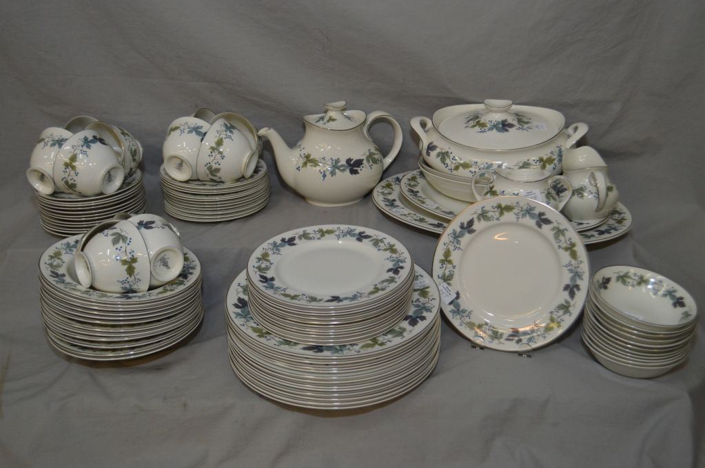 Royal Doulton "Burgundy" china dinner ware including settings for