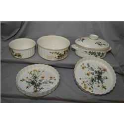 Selection of Villeroy and Boch oven to tableware including to fluted pie dishes, large oval covered