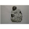 Image 1 : African Springstone sculpture- Shona woman on an incline 5" in height by Zimbabwean artist Colleen M