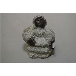 African Springstone sculpture- Shona woman 6 1/2" in height by Zimbabwean artist Colleen Madamombe (