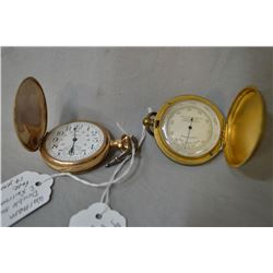 Waltham 17 jewel, double sunk Railroad watch with 24 hour dial and second sweep plus a gold filled p