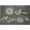 Image 1 : Royal Albert "Petit Point" china two large platters, two medium platters, two handled cake plates, c