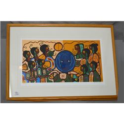 Framed limited edition First Nations print signed by artist B.Marion 905/1225