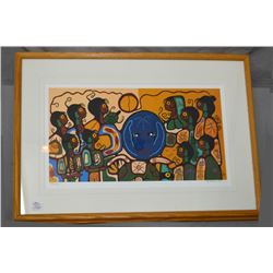 Framed limited edition First Nations print signed by artist B.Marion 905/1225