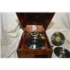Image 2 : Antique "His Master's Voice" gramophone in mahogany case in terrific working condition at time of ca