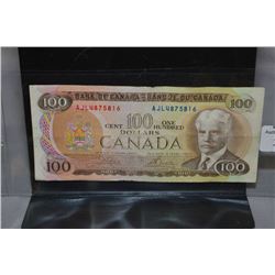 1975 Canadian one hundred dollar bill