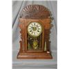 Image 1 : Antique gingerbread clock with alarm, barometer and thermometer made by Waterbury