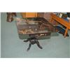 Image 2 : Antique Oriental single pedestal fold over games table with black lacquered and applied village scen