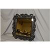 Image 1 : Antique hand carved Black forest style framed mirror, 19" square