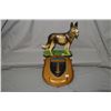 Image 1 : Canadian 7th Victory loan plaque 12" in height and a Marbolex Alsatian dog by Danesi