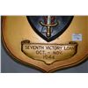 Image 2 : Canadian 7th Victory loan plaque 12" in height and a Marbolex Alsatian dog by Danesi