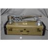 Image 1 : Chrome plated Ludwig, one valve soprano trumpet with accessories and hard case