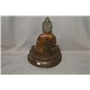 Image 2 : Qing Dynasty gilt bronze Buddha seated in lotus position with hands in Daharmachakra mudra 12" in he
