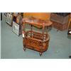 Image 1 : Exquisite Victorian burl walnut Canterbury with inlaid galley topper, fretwork panels and original p