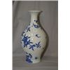 Image 1 : Large Chinese porcelain blue and white vase marked on base and 16" in height