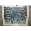 Image 1 : Unframed limited edition print "Descending Shadows- Timber Wolves" pencil signed by artist Robert Ba