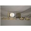Image 1 : Selection of Oriental collectibles including dragon cigarette box, pair of Zodiac bangles, a pair of