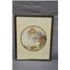 Image 1 : Lot of four framed Oriental motif prints depicting the four seasons