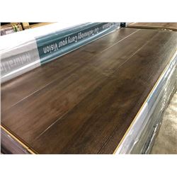 PALLET OF EC PREMIUM 12.3 MM DARK WALNUT  LAMINATE FLOORING