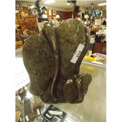 HAND CRAFTED CARVED STONE ELEPHANT CARVED IN ZIMBABUE - SOAP STONE