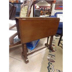 ANTIQUE BARLEY TWIST DROP LEAF TABLE