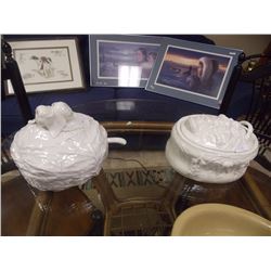 CERAMIC SERVING DISHES - 2 TTL