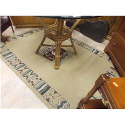 AREA CARPET - 5 X 7' - BEIGE - EGYPTIAN DESIGN ON EDGE