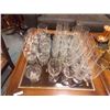 Image 1 : LOT OF ASSORTED GLASSWARE ON TOP OF TABLE