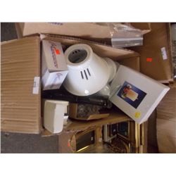 BOX CANDLE HOLDERS, LAMP, AND MORE
