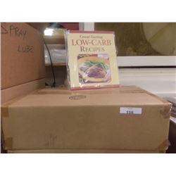 CASE OF LOW CARB RECIPE BOOKS