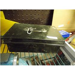 LOCKABLE METAL BOX - HAS KEY