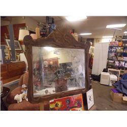 ANTIQUE OAK MIRROR