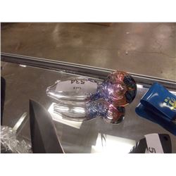 NEW ART GLASS PIPE - PINK /BLUE/ CLEAR