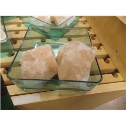 TRAY OF ASSORTED HIMALAYAN SALT - NOT TRAY - 2 PC