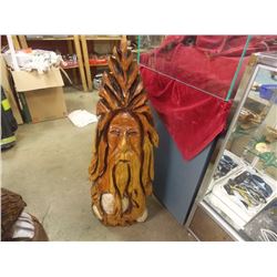 UNIQUE HAND CRAFTED CHAIN SAW CARVING - TREE SPIRIT