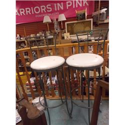 WROUGHT IRON BAR STOOL - 2 X BID