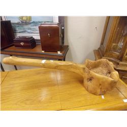 LARGE HAND CRAFTED BIRDS EYE MAPLE WOOD DIPPER / LADDLE - RETAIL $130