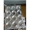 Image 1 : 2 Aluminum Muffin Pans - 2 Times the Money