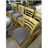 Image 1 : 5 Pine Padded Bar Stools - 5 Times the Money