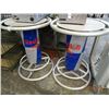 Image 1 : 2 Red Bull Aluminum Bar Top Tables - 2 Times the Money
