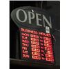 Image 1 : Lighted Open Business Hour Sign - No Shipping