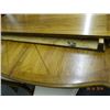 Image 2 : Tiger Oak Scalloped Edge Dining Table, China Hutch & Server